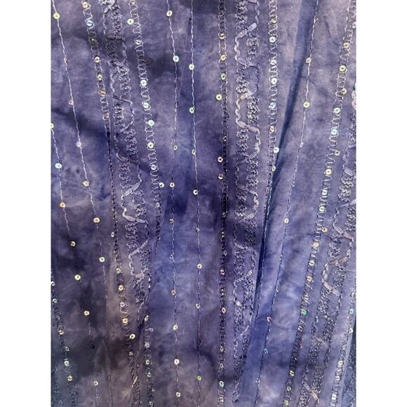 CB Established Womens Embroidered Henley Top Size XL Acid Wash Grunge Witchy Y2K - Picture 4 of 11